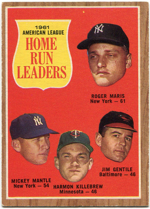 Home Run Leaders 1962 Topps Card