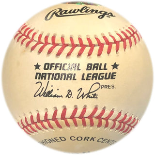 Hoyt Wilhelm Autographed Baseball Back