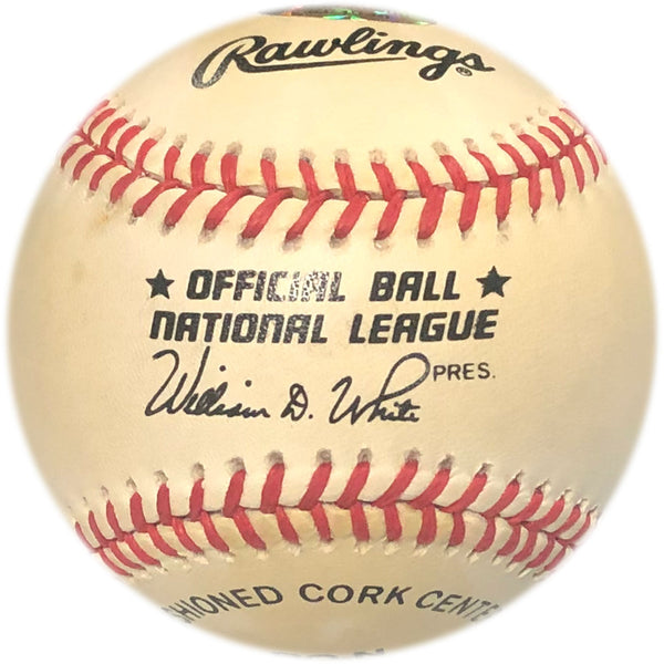 Hoyt Wilhelm Autographed Baseball Back