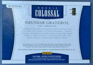 Brusdar Graterol 2020 National Treasures Colossal Jersey Rookie Card #48/99
