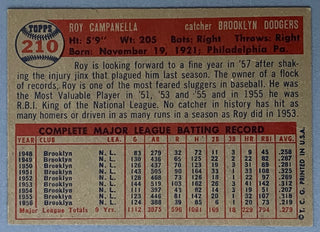 Roy Campanella 1957 Topps baseball Card #210