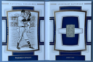 Warren Spahn 2020 National Treasures Legendary Materials Booklet Card #53/99