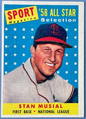 Stan Musial 1958 Topps All Star baseball Card #476