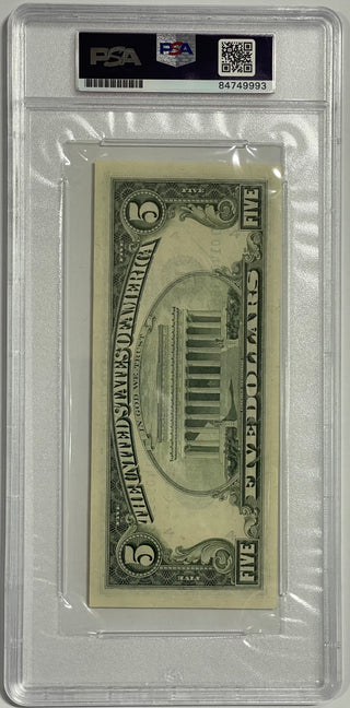 Donald Trump 45th President of the United States Signed "Old $5 Bill" PSA/DNA Encapsulated