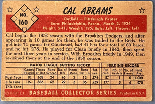 Cal Abrams 1953 Bowman Color Baseball Card #160
