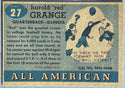 Red Grange 1955 Topps All American Football Card #27