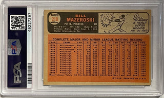 Bill Mazeroski Autographed 1966 Topps Card #210 (PSA)