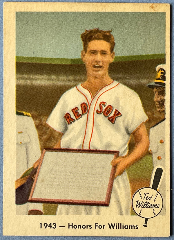 Ted Williams 1959 Fleer Baseball Card #21 1943 Honors for Williams