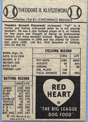 Ted Kluszewski 1954 Red Heart baseball Card
