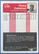 Vince Coleman Autographed 1985 Fleer Rookie Card #U28