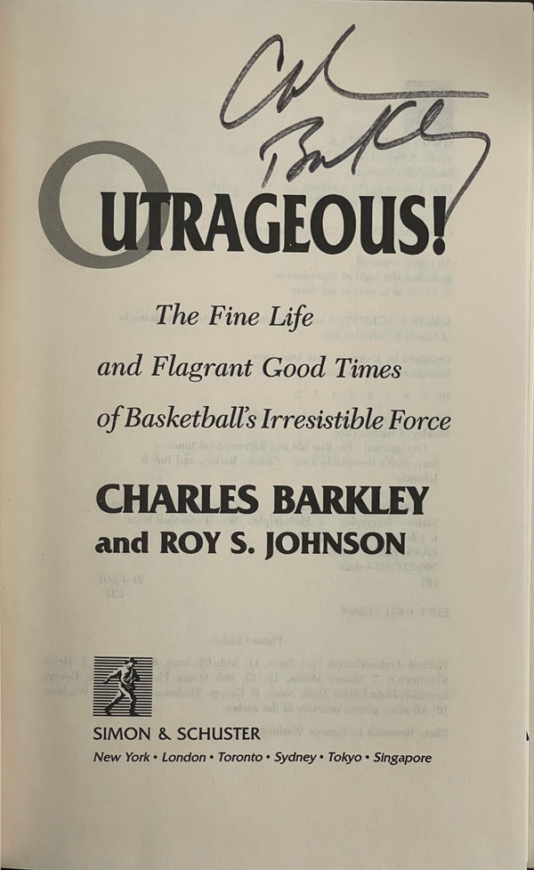 Charles Barkley Autographed Book Outrageous!