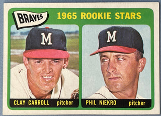 Phil Niekro & Clay Carroll1965 Topps Rookie Baseball Card #461