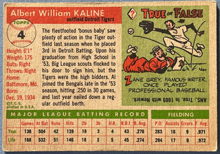 Al Kaline 1955 Topps baseball Card #4