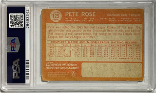Pete Rose Autographed 1964 Topps Card #125 (PSA)