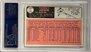 Tommy John Autographed 1966 Topps Card #486 (PSA)