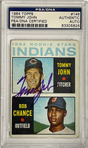 Tommy John Autographed 1964 Topps Rookie Card #146 (PSA)