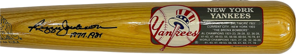 Reggie Jackson Autographed Cooperstown Bat MLB Team Series Yankees (Beckett)