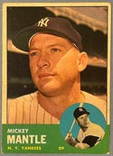 Mickey Mantle 1963 Topps Baseball Card #200