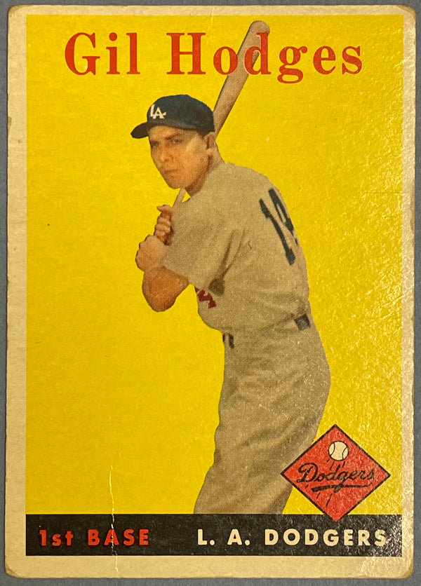 Gil Hodges 1958 Topps Baseball Card #162