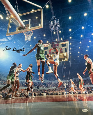 Bill Russell Autographed 16x20 Photo vs Lakers (JSA)