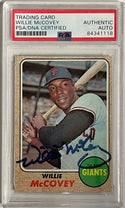 Willie McCovey Autographed 1968 Topps Card #290 (PSA)