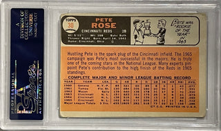 Pete Rose Autographed 1966 Topps Card #30 (PSA)