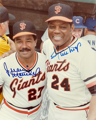 Juan Marichal Willie Mays Autographed 8x10 Baseball Photo (Beckett)