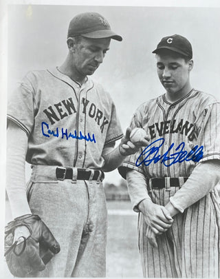 Carl Hubbell Bob Feller Autographed 8x10 Baseball Photo (Beckett)
