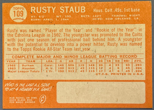 1964 Topps Rusty Staub