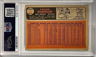 Frank Robinson Autographed 1966 Topps Card #310 (PSA)