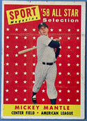 Mickey Mantle 1958 Topps All Star baseball Card #487