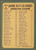 Mickey Mantle 1965 Topps Baseball Card #3 1964 HR Leaders Mantle Killebrew Powell
