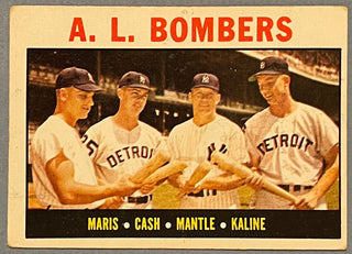 1964 Topps AL Bombers Mickey Mantle Roger Maris Kaline & Cash Card #331