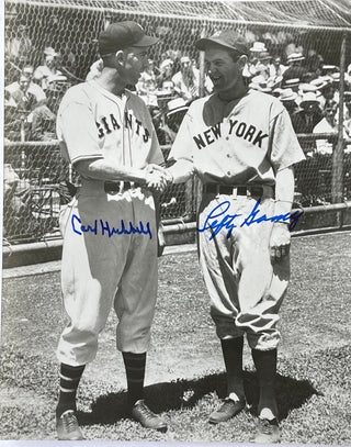 Carl Hubbell Lefty Gomez Autographed 8x10 Baseball Photo (Beckett)