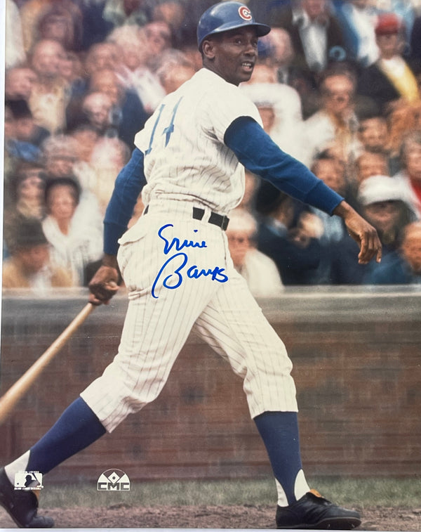 Ernie Banks Autographed 8X10 Baseball Photo (Beckett)