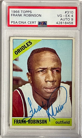 Frank Robinson Autographed 1966 Topps Card #310 (PSA)