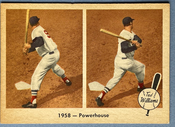 Ted Williams 1959 Fleer Baseball Card #66 1958 Powerhouse