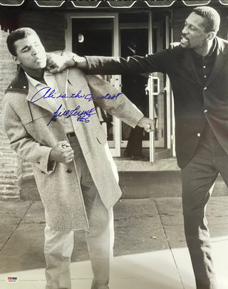 Bill Russell & Muhammad Ali Autographed 16x20 Photo (PSA)