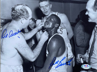 Bill Russell & Red Auerbach Autographed 8x10 Basketball Photo (PSA)