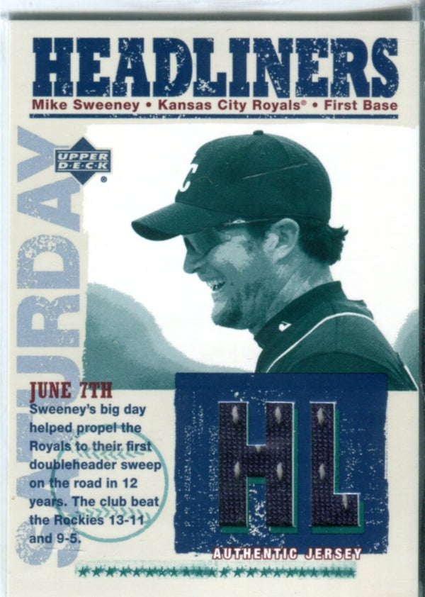 Mike Sweeney 2003 Upper Deck Game Used Jersey Card