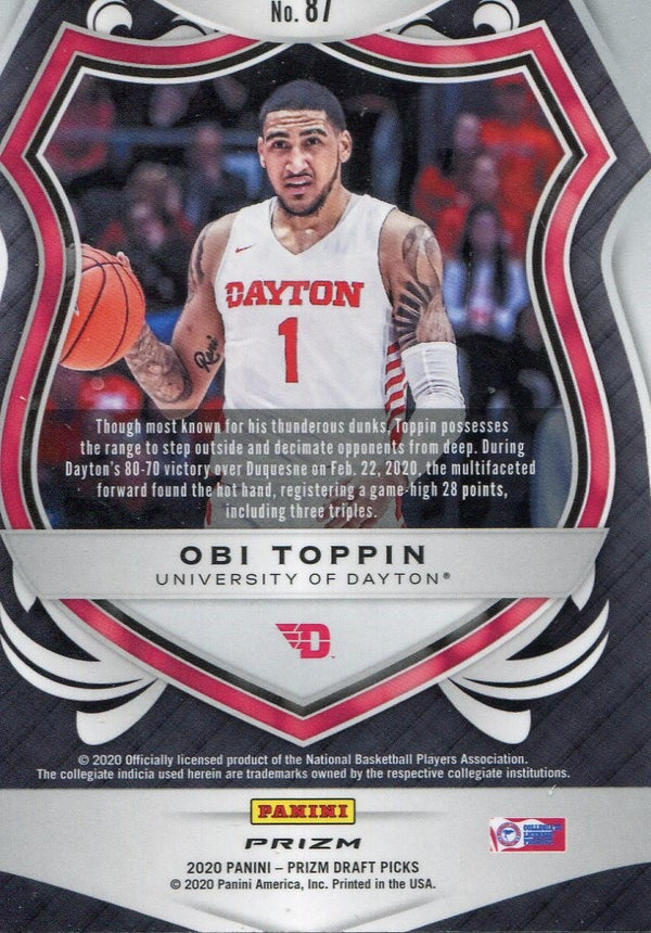 Obi Toppin 2020 Panini Prizm Rookie Card