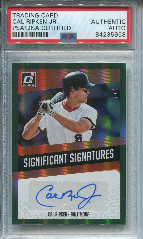 Cal Ripken Jr. Donruss Panini 2/5 Autographed Card (PSA)