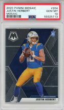 Justin Herbert 2020 Panini Mosaic Rookie Card #204 (PSA Gem Mint 10)