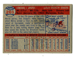 Sandy Amoros 1957 Topps #201 Card