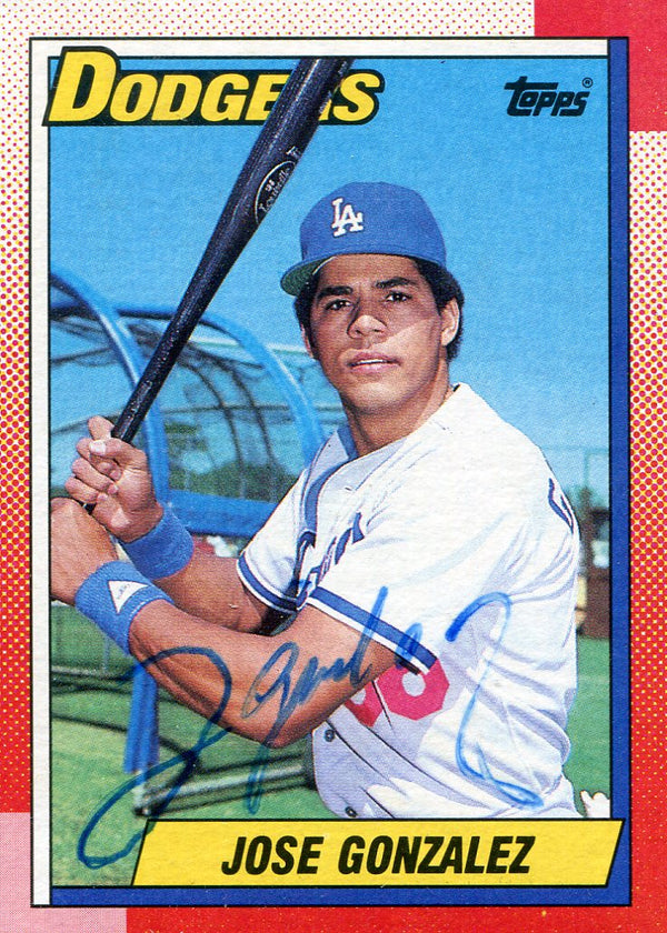 Jose Gonzalez Autographed 1990 Topps Card