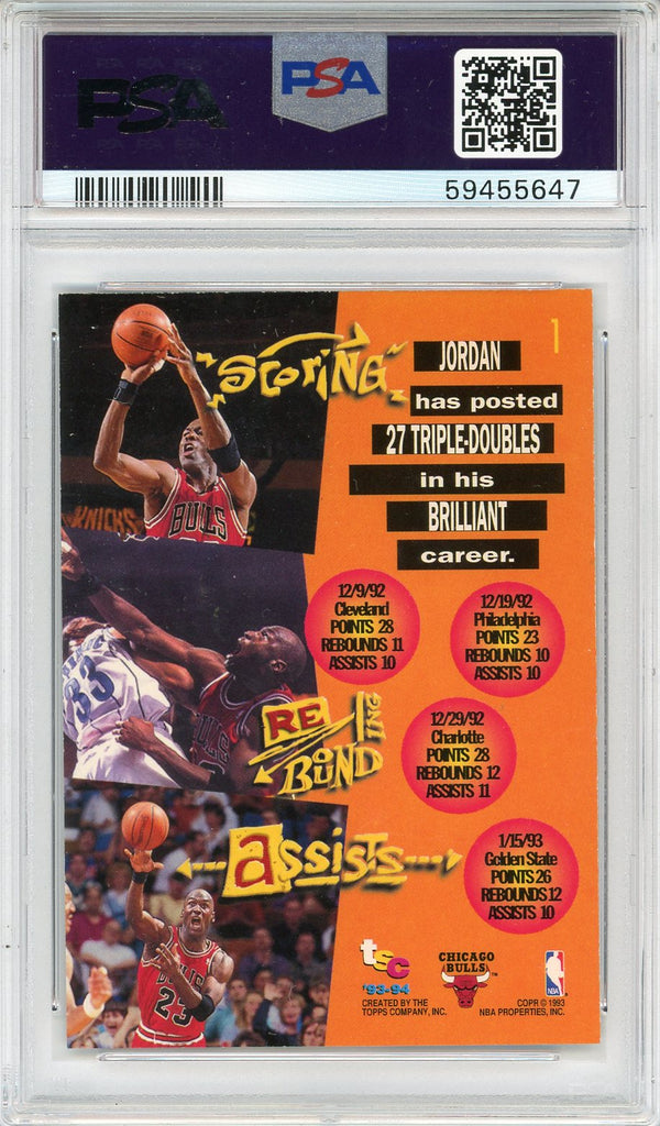 Michael Jordan 1993 Stadium Club Members Only Card #1 (PSA NM-MT 8)