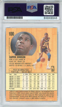 Magic Johnson Autographed 1991 Fleer Card #100 (PSA)