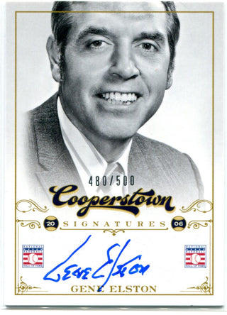 Gene Elston Autographed 2012 Panini Cooperstown Card