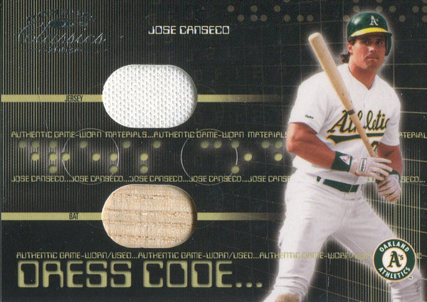 Jose Canseco 2003 Donruss Game-Worn Jersey/Bat Card