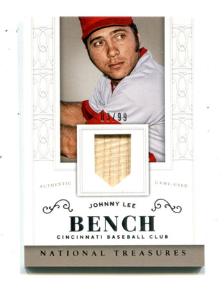 Johnny Bench 2014 Panini National Treasures #62 Bat Card 03/99